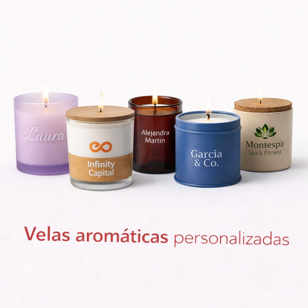 Velas aromáticas personalizadas